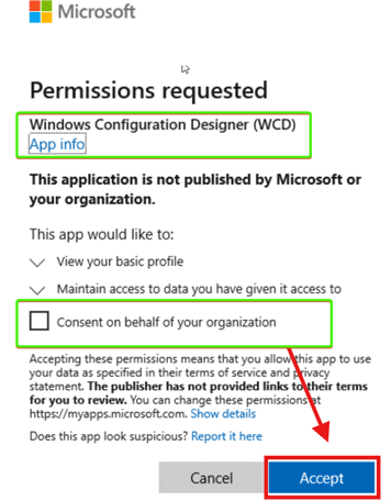Consent Screen