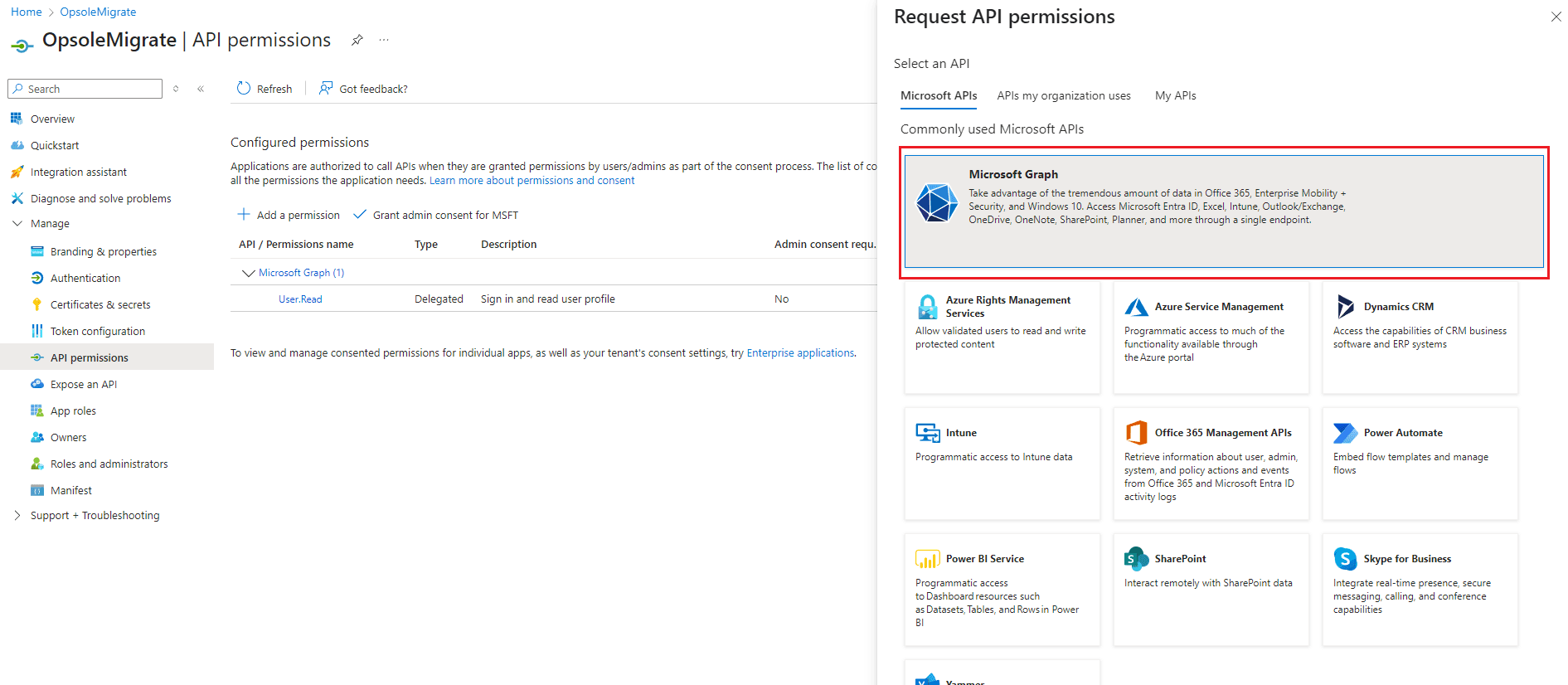 Microsoft Graph - Permission Type