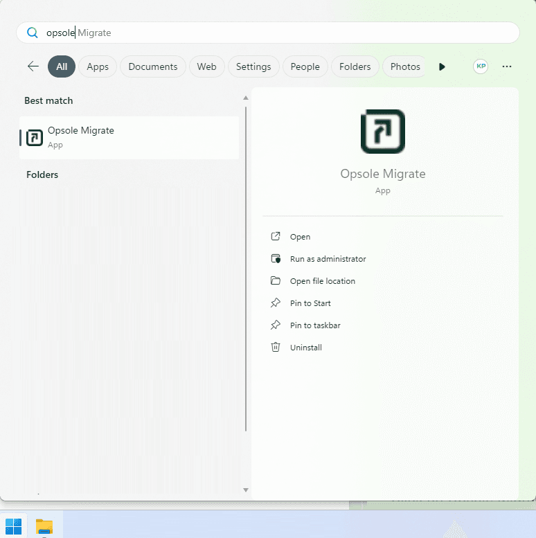 Launch Opsole Migrate