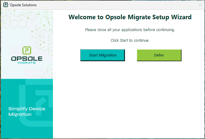 Start Migration