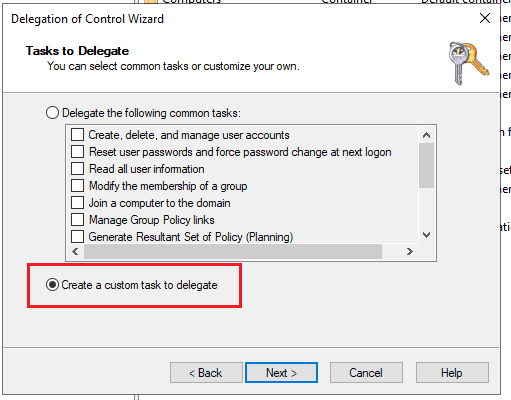 Create Custom Task to Delegate