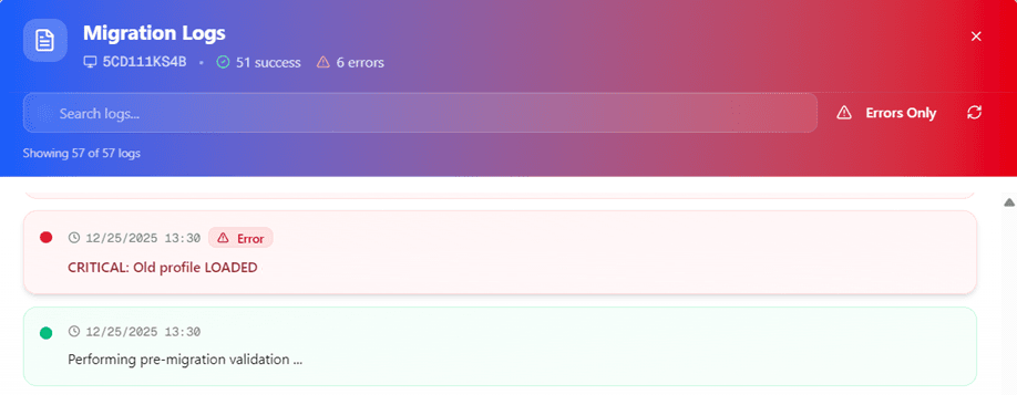 Launch Opsole Migrate